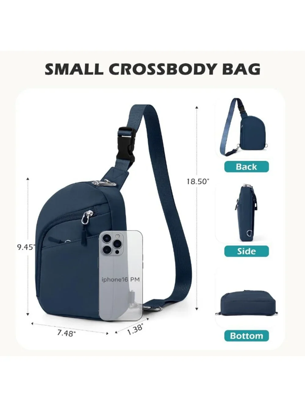 Anti-Theft Sling Crossbody Bag for Travel | RFID Blocking Small Purse Wallet